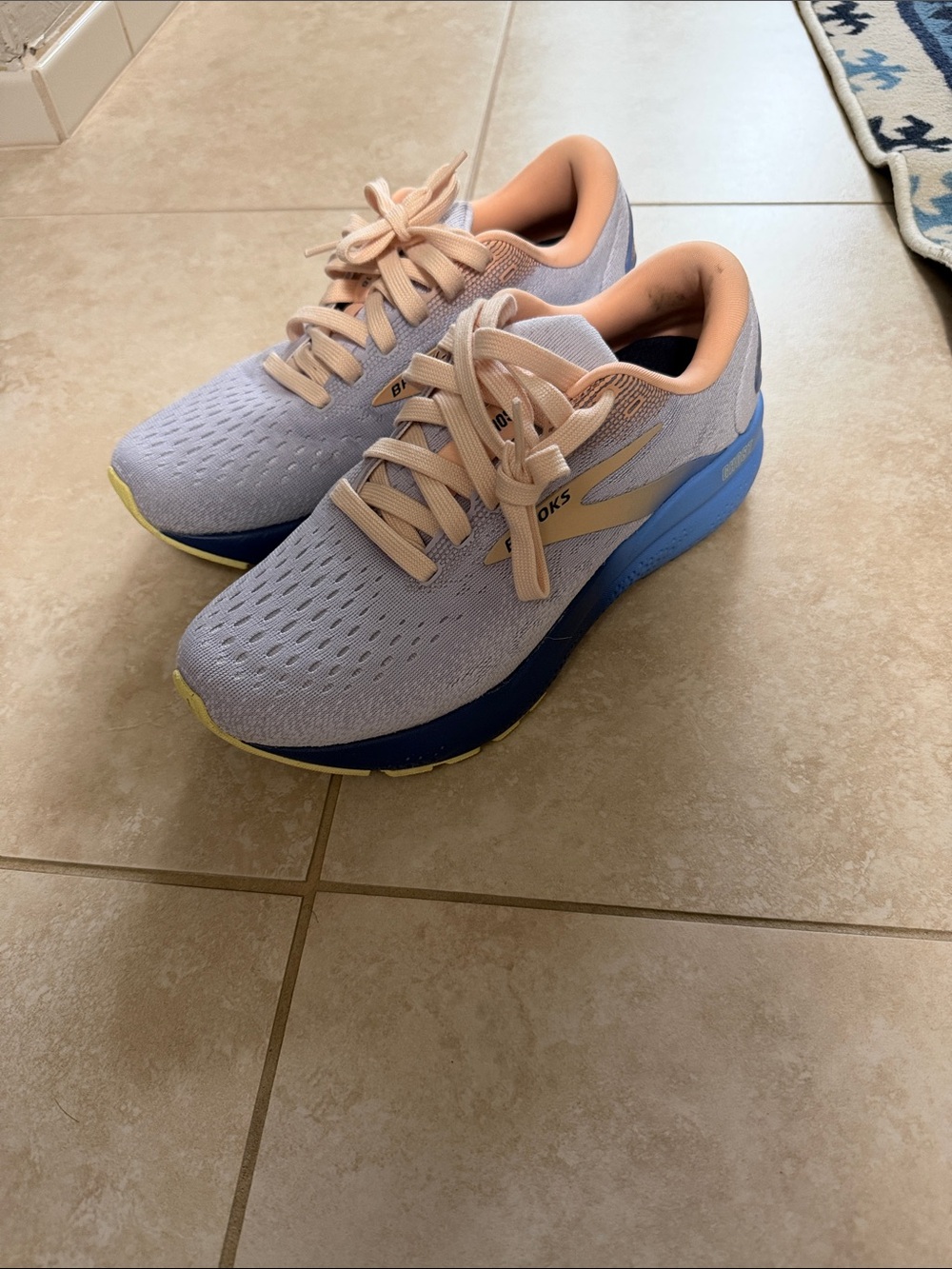 Brooks Women’s Athletic Shoes - Light Lavender/grey with Peach and Blue Accents
